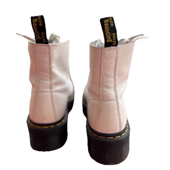 Dr. Martens Sinclair Platform Boots White Leather Front Zip Size 7 - Picture 5 of 13